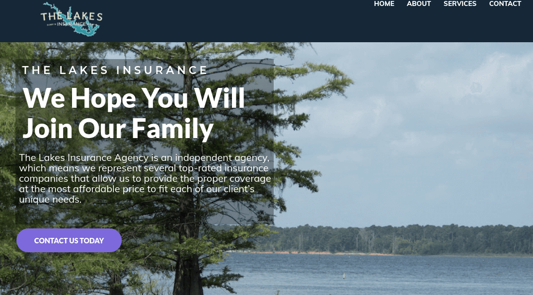 The Lakes Insurance | Landing Page